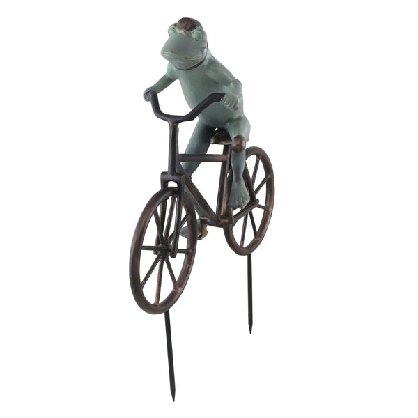 Frog on Bicycle Garden Sculpture - Gifts for You 'n Me