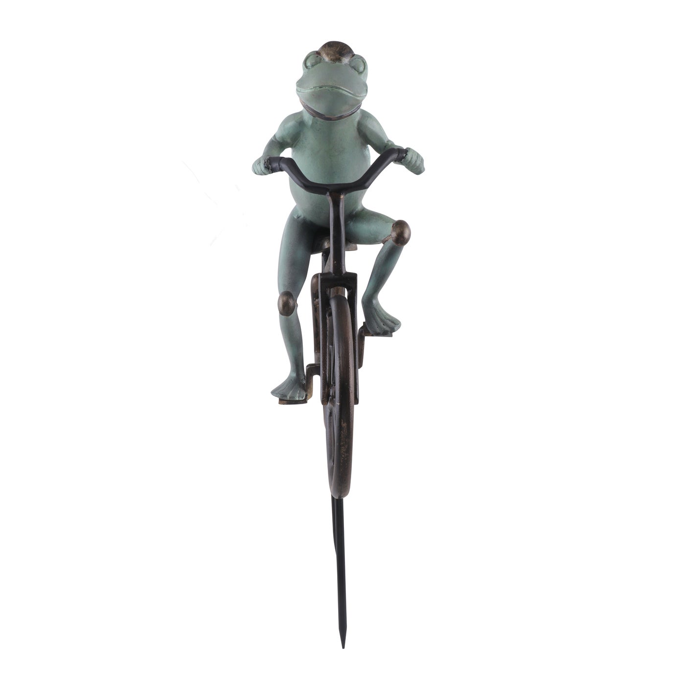 Frog on Bicycle Garden Sculpture