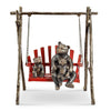Bear and Cubs on Porch Swing Garden Sculpture