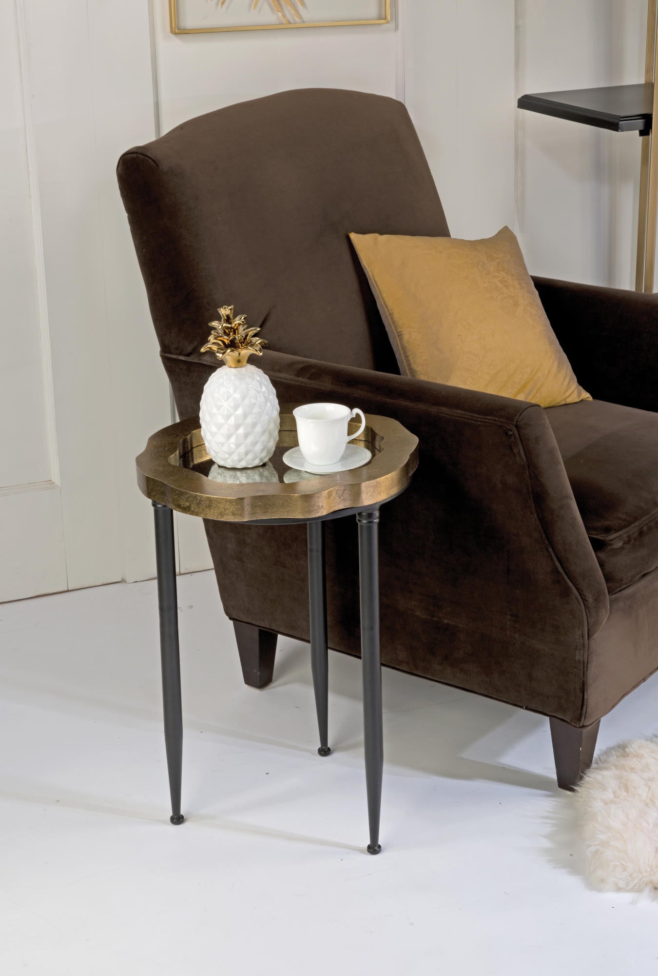 Gold Foil Side Table - Set of 2