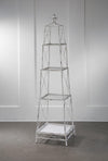 Stackable 4 Tier Metal Obelisk in Gunmetal or White