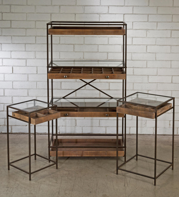 4-Tier Display with Glass Covered Storage Drawers - Gifts for You 'n Me