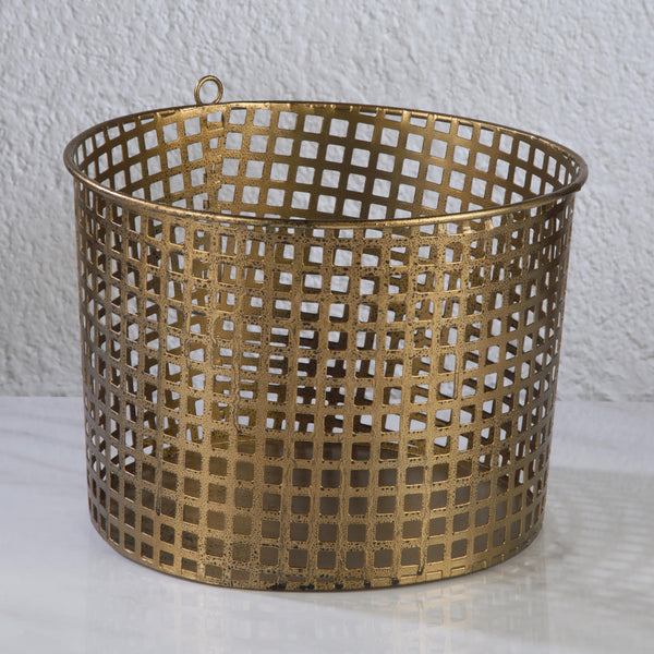 Metal Bin in Black or Gold