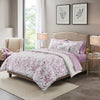 Sofia Reversible Comforter Set with Bed Sheets in Purple