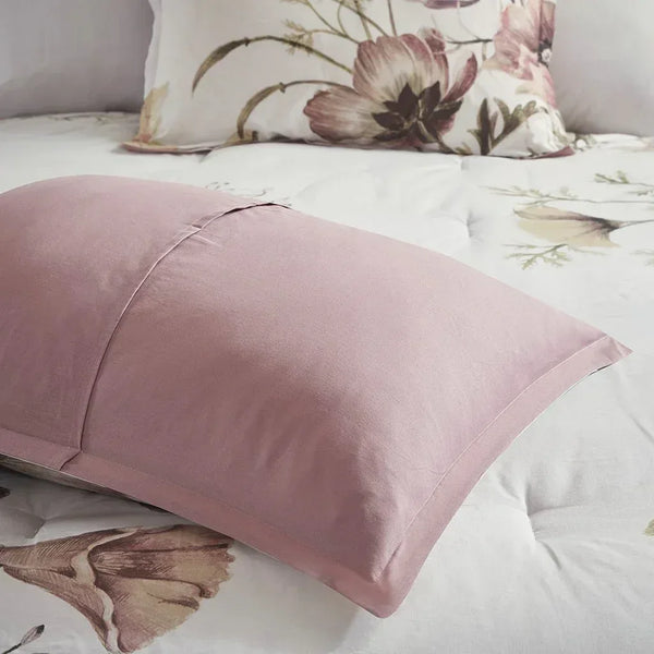 Cassandra 8 Piece Cotton Printed Comforter Set - Blush - Gifts for You 'n Me