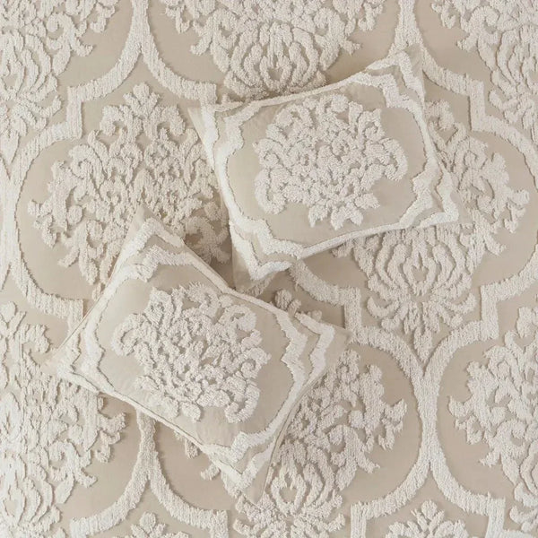 Viola 3 Piece Tufted Cotton Chenille Damask Comforter Set by Madison Park - Gifts for You 'n Me