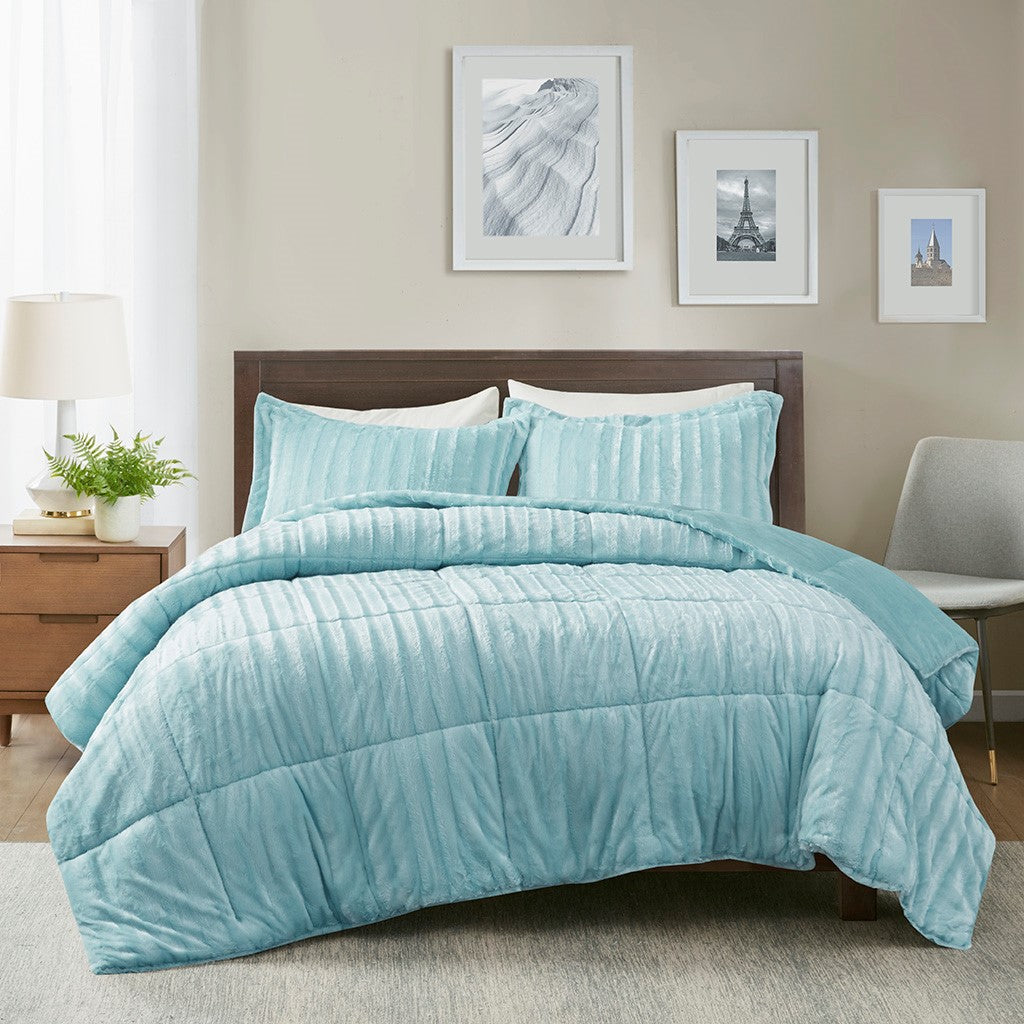 Duke Faux Fur Comforter Mini Set by Madison Park