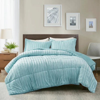 Duke Faux Fur Comforter Mini Set by Madison Park