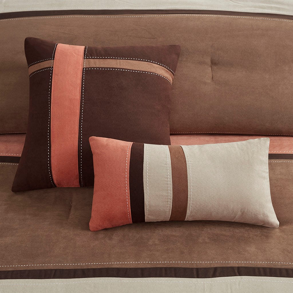 Palisades 7 Piece Faux Suede Comforter Set by Madison Park