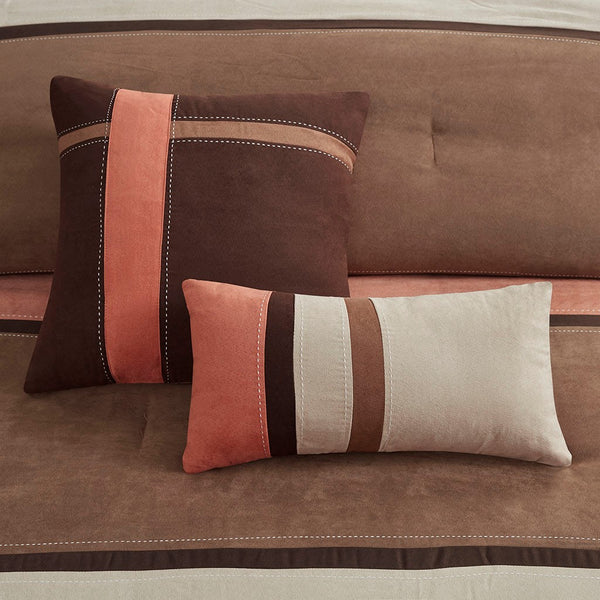 Palisades 7 Piece Faux Suede Comforter Set by Madison Park - Gifts for You 'n Me