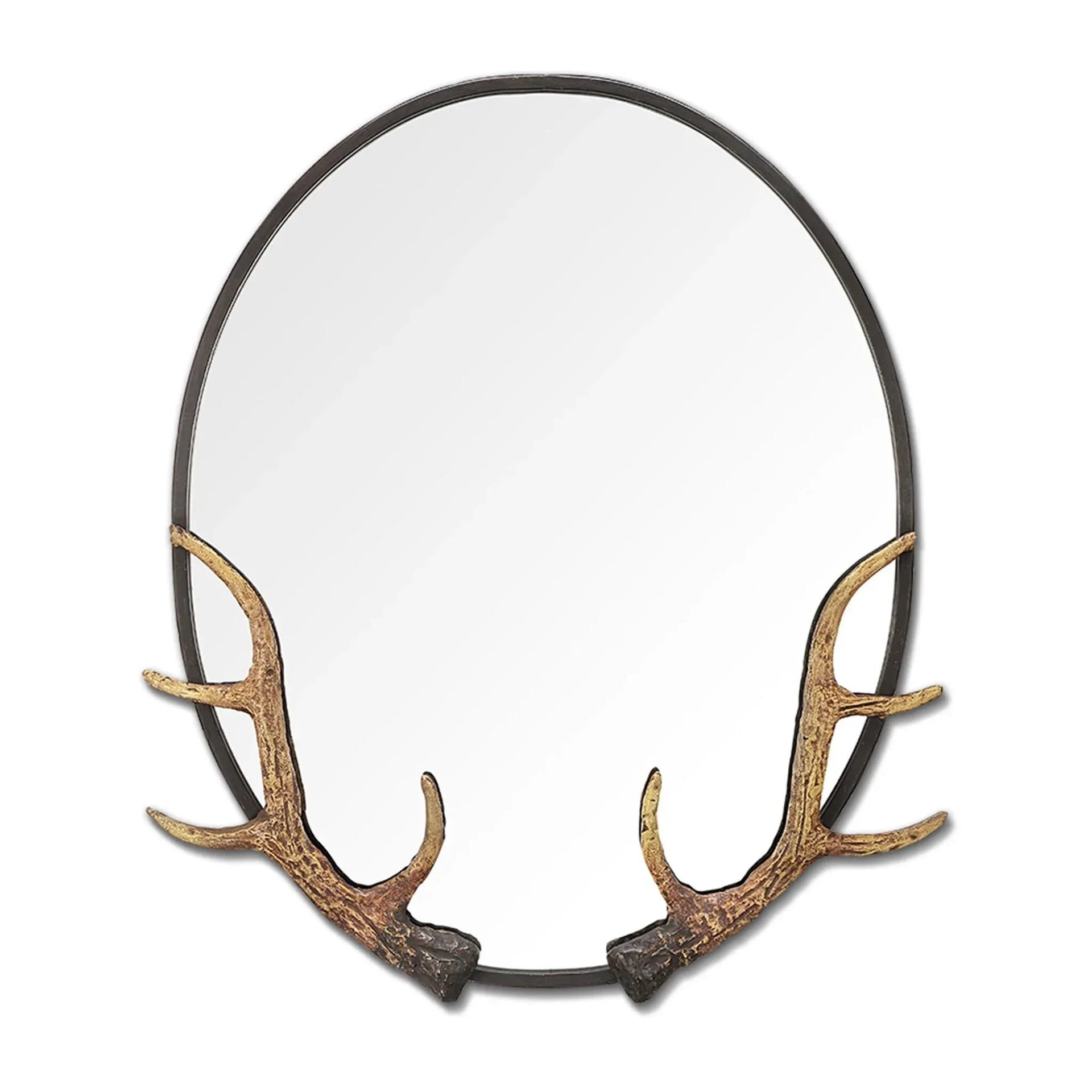 Antler Oval Mirror - Gifts for You 'n Me