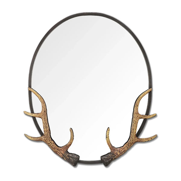 Antler Oval Mirror - Gifts for You 'n Me