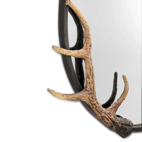 Antler Oval Mirror - Gifts for You 'n Me