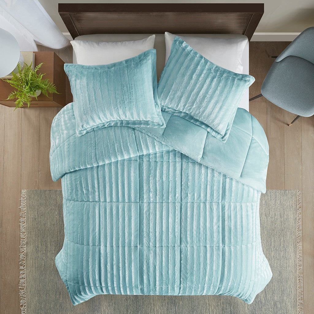 Duke Faux Fur Comforter Mini Set by Madison Park