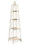 Stackable 4 Tier Metal Obelisk in Gunmetal or White
