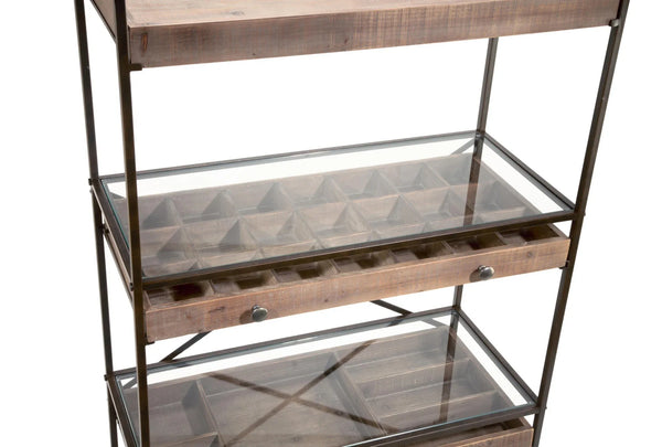 4-Tier Display with Glass Covered Storage Drawers - Gifts for You 'n Me