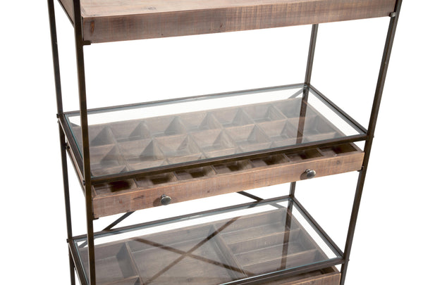 4-Tier Display with Glass Covered Storage Drawers - Gifts for You 'n Me