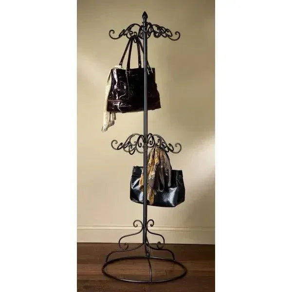 2 Tier Black Metal Scarf or Purse Display Tree - Gifts for You 'n Me