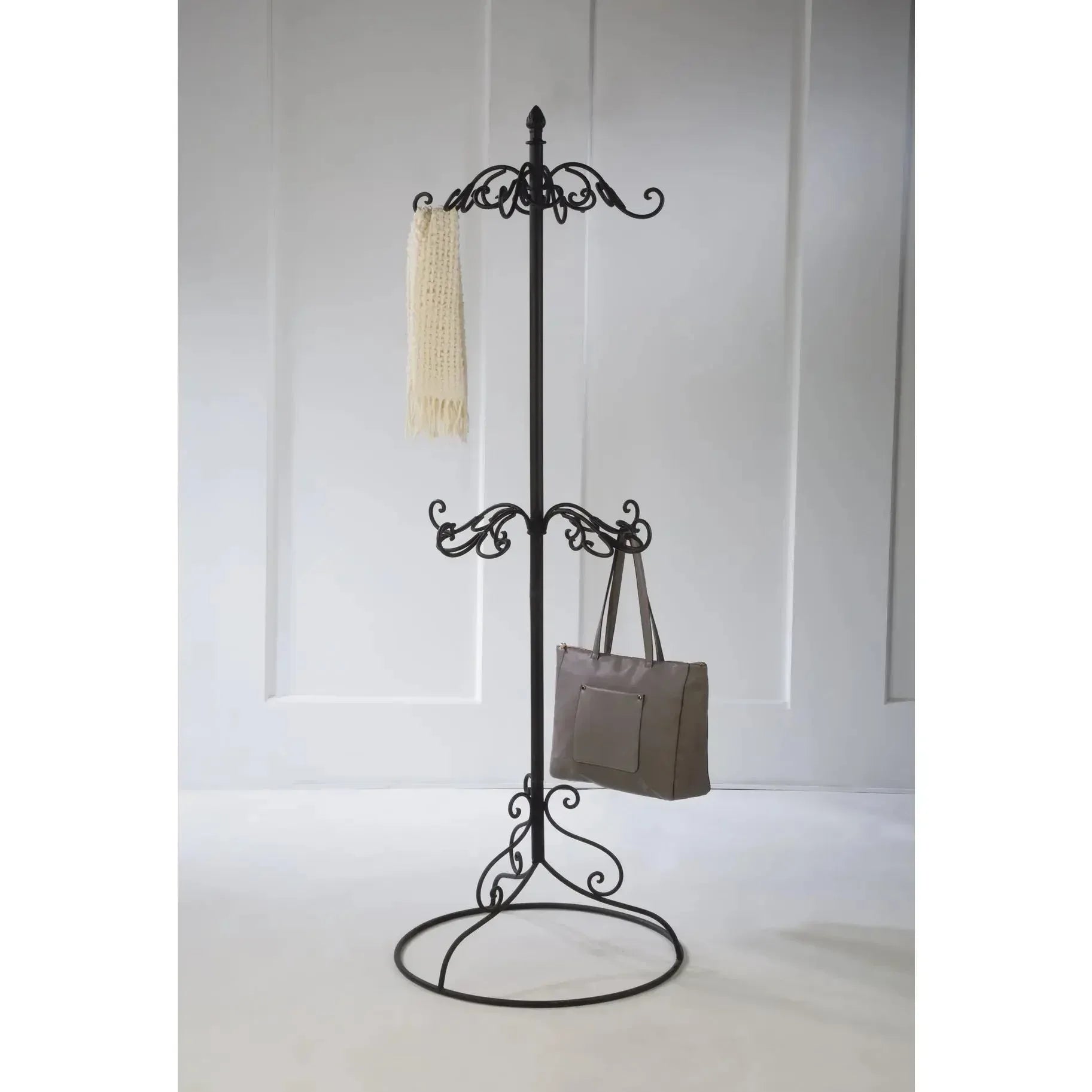 2 Tier Black Metal Scarf or Purse Display Tree - Gifts for You 'n Me