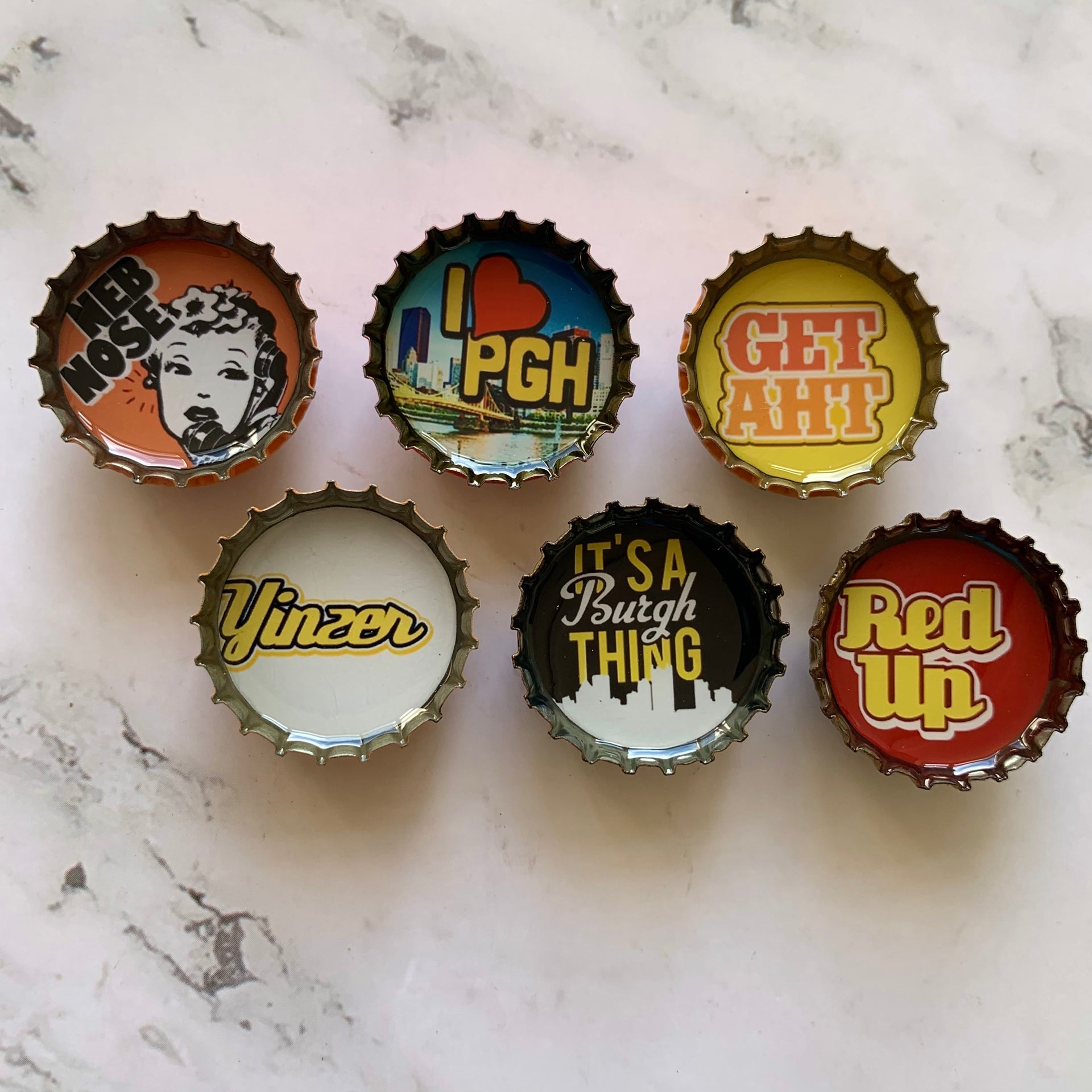 Pittsburgh Magnets - Set of 6 - Gifts for You 'n Me