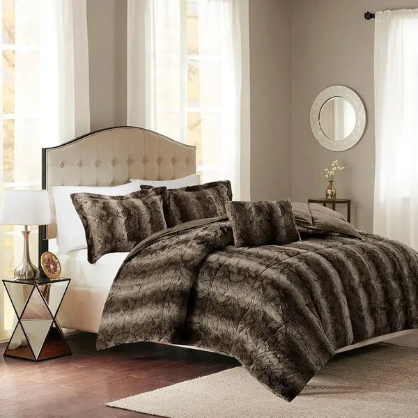 Zuri Faux Fur Comforter Set by Madison Park - Gifts for You 'n Me