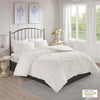 Viola 3 Piece Tufted Cotton Chenille Damask Comforter Set  by Madison Park