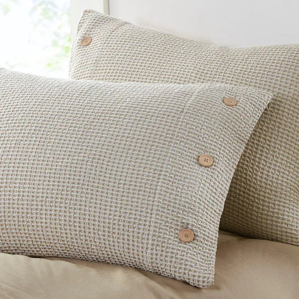 Mara 4 PC Cotton and Rayon from Bamboo Blend Waffle Weave Comforter Cover Set w/removable insert - Gifts for You 'n Me