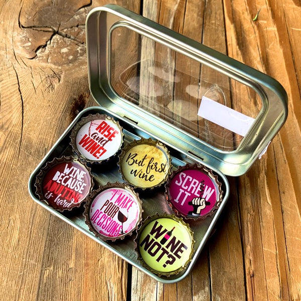 Wine Magnets - Set of 6