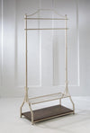 Garment Rack with Wood Veneer Base