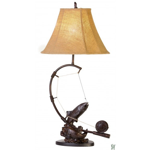 Fly Rod Trout Table Lamp