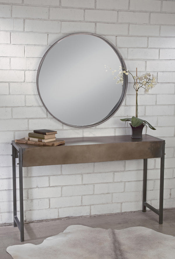 Industrial Bronze Metal Console Table