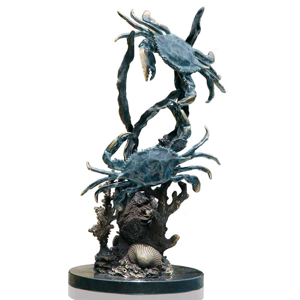 Fighting Blue Point Crabs Sculpture