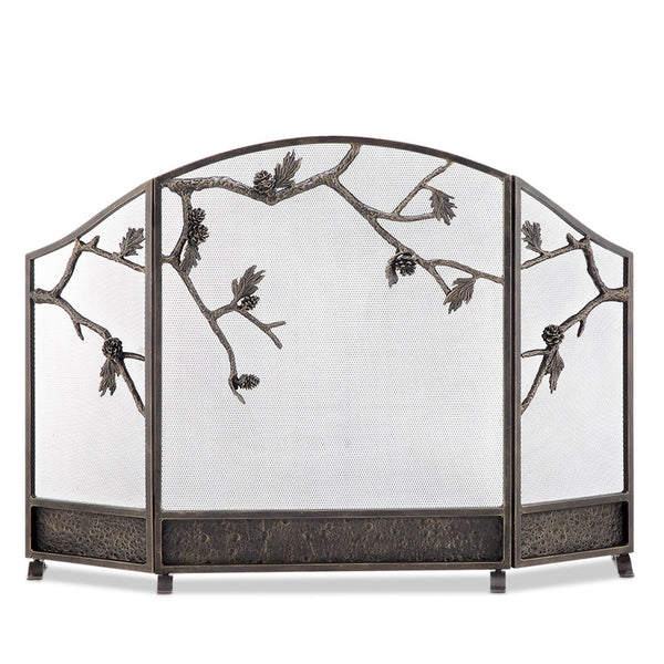 Pinecone Fireplace Screen SPI Home