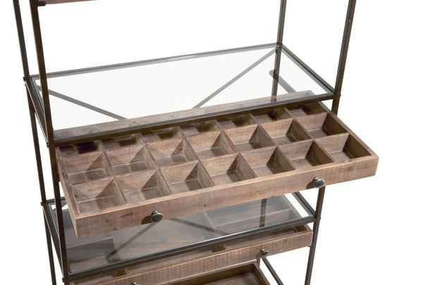 4-Tier Display with Glass Covered Storage Drawers - Gifts for You 'n Me