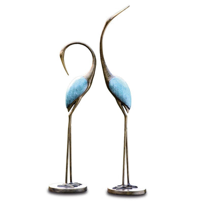 Stylized Garden Crane Pair - Set of 2
