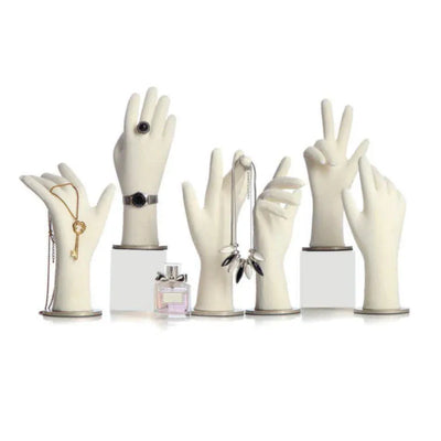 Poseable Foam Hand Display - Cream