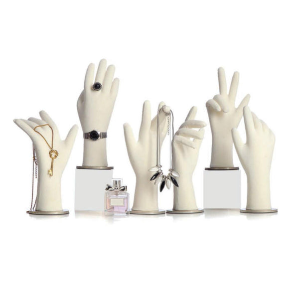 Poseable Foam Hand Display - Cream