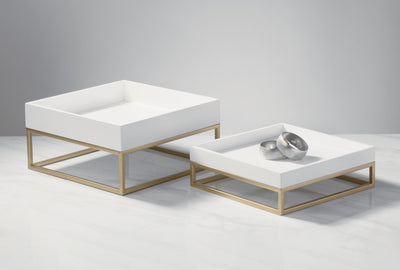 Set of 2 Wooden Square Riser/Bins