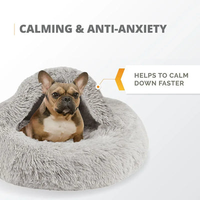 Luna Hooded Round Pet Bed by Friends Forever - • SIZE: D 23