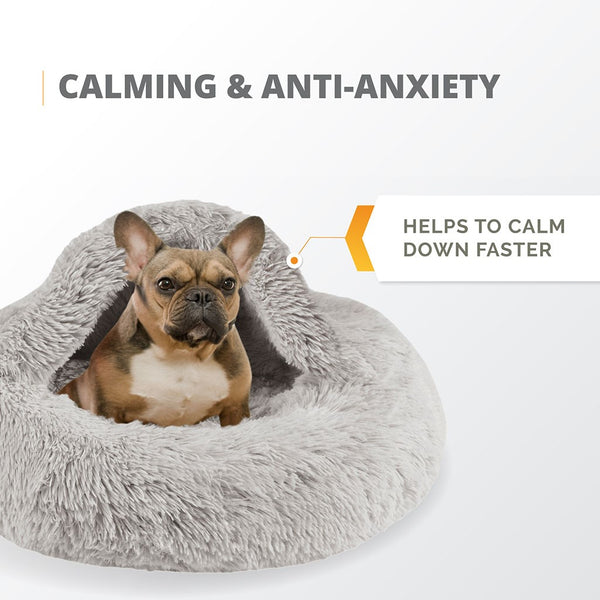 Luna Hooded Round Pet Bed by Friends Forever - • SIZE: D 23