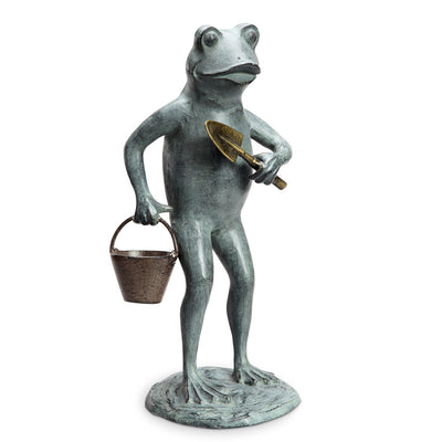 Green Thumb Frog Garden Sculpture