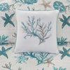 Pebble Beach 6 Piece Cotton Sateen Reversible Coverlet Set - Aqua