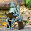 53029 Reading Frog Family Garden Sculpture