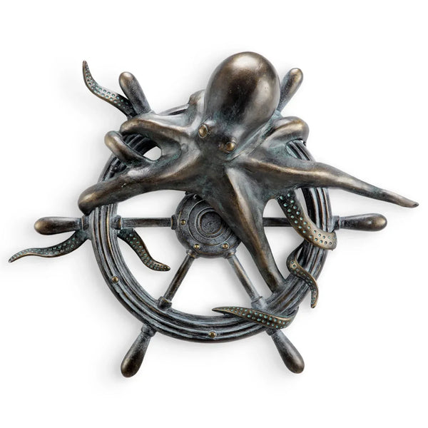 Octopus and Ships Wheel Wall Plaque - Gifts for You 'n Me