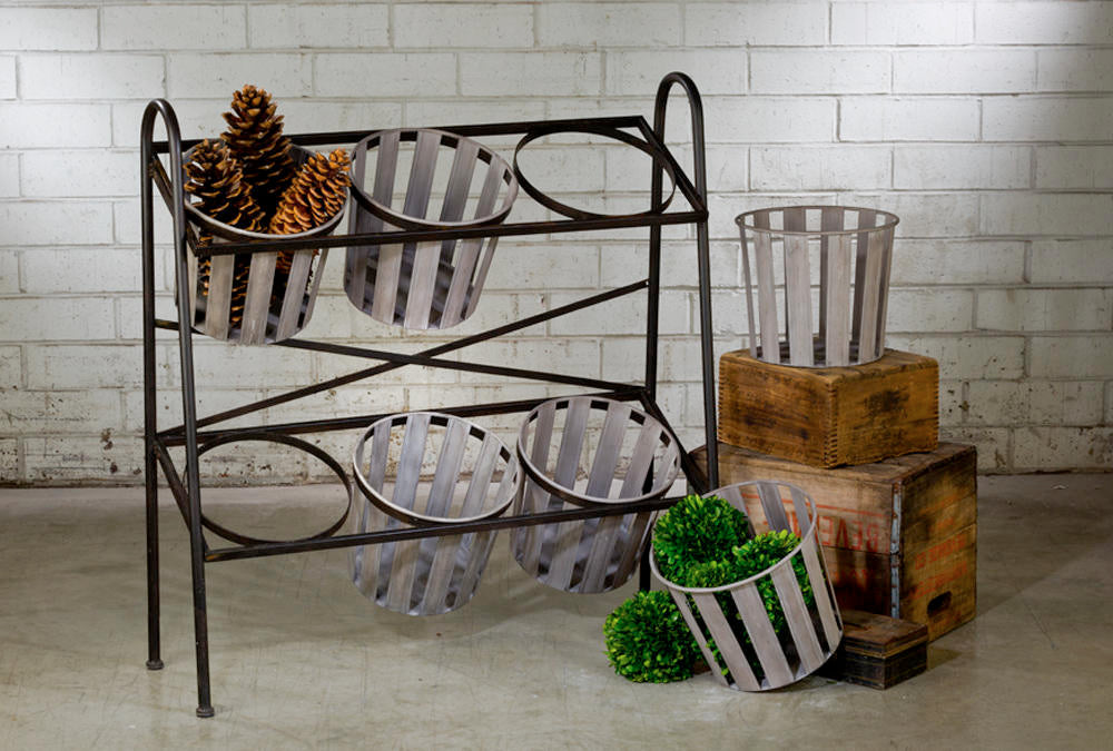 2-Tier Iron Display w/ Removable Baskets