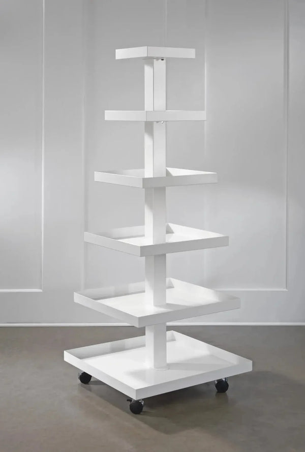 Square 6 Tier Metal Display - White - Gifts for You 'n Me