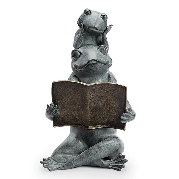 Eager Frogs Readers Garden Sculpture - Gifts for You 'n Me