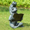 Eager Frogs Readers Garden Sculpture