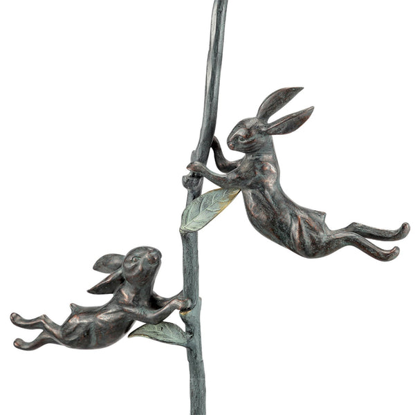 Rowdy Rabbit Pair Birdfeeder with Stake