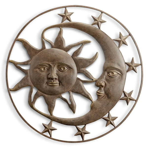 Celestial Splendor Sun and Moon Wall Plaque - Gifts for You 'n Me
